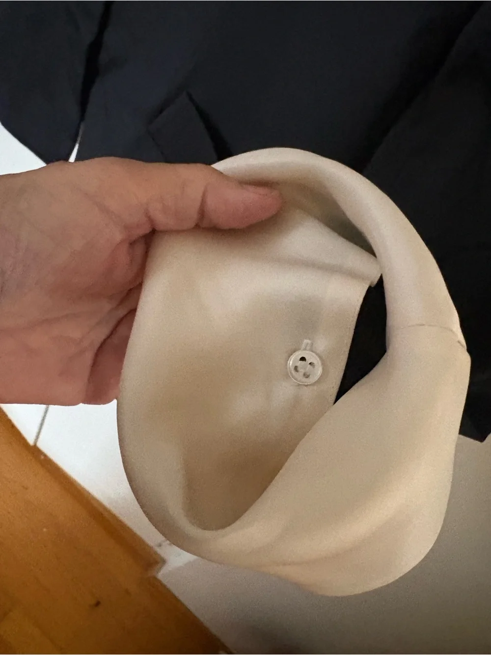 Dior Black Blazer with Removable Cream Satin Lapel and Cuff Trim